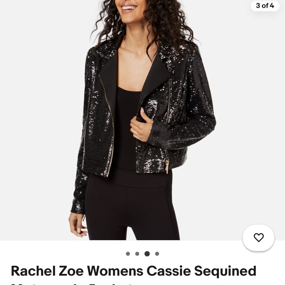Rachel Zoe Black and Silver Sequin Blazer